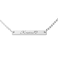 Personalized Your Name Bar Necklace 16K Plated Gold Rose Gold Silver multi gift Personalized gift