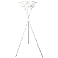 Flower Display Stand Tripod Flower Stand Decorative DIY 46inch Floral Stand with Heart Pattern Balloon Plant Rack for Indoor Outdoor Wedding Accessories, White Garden Supplies