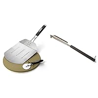 Cuisinart CPS-445, 3-Piece Pizza Grilling Set, Stainless Steel & CCB-399 Pizza Stone Cleaning Brush