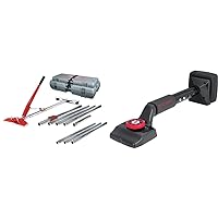 ROBERTS 10-254V Value Kit Power-Lok Carpet Stretcher with 17 Locking Positions and 18-Inch Tail Block with Wheels,Red and ROBERTS Economy Adjustable Knee Kicker,Black