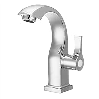 Basin Faucets，Basin Mixer Tap Chrome Bathroom Faucet,Single Hole Spout Kitchen Sink Faucet,Cold Water Faucet, Bathroom Faucet for Bathroom Kitchen