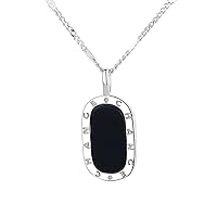 Black Agate Necklace Clavicle Chain Female Sterling Silver 925 All-Match High-end Jewelry Niche Ins Style Letter Pendant Jewelry Beautiful Appearance, Pure and Soft Color