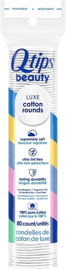Q-tips Cotton Rounds, Beauty 80 ct