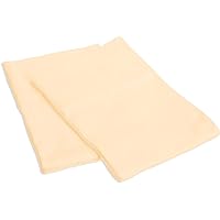 Nisaki Cotton-Pillow-Cases Apricot Orange, 100% Long Staple Cotton Sateen Pillow Cases Set of 2, High Breathability Smooth King Size Pillow-Covers (100% Apricot Orange Cotton Pillowcases/Covers)