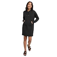 Hanes Womens Originals Soft Brushed Hoodie Dress, Fleece Hooded Dress With Kanga Pocket, Plus Size Available