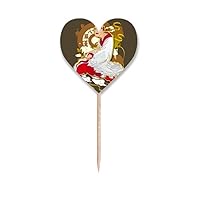 Culture Eighteen Arhats Figure Toothpick Flags Heart Lable Cupcake Picks