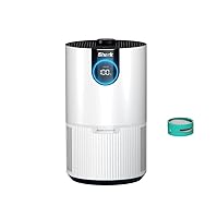 HP132 Clean Sense Air Purifier with Odor Neutralizer Technology, HEPA Filter, 500 sq. ft., Small Room, Bedroom, Office, Captures 99.98% of Particles, Dust, Smoke & Allergens, Portable, White