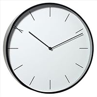 Modernist Steel Wall Clock, Ten White