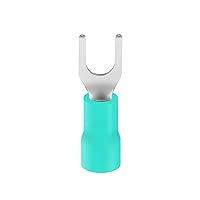 nezih 500PCS/PACK SV3.5-4/5/6 Electrical Crimp Terminals Cable Connectors Fork Insulated Lugs Connectors 14-12 AWG (Color : Green, Size : SV3.5-5)
