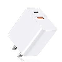 USB C Wall Charger Block, 20W Fast Speed Charging Box with Micro Plug Cube for Apple Watch Se Series 8 7, New iPhone 12 13 14 Pro/Pro Max, XR/XS/SE, AirPod iWatch iPad Pro/Air/Mini, Pixel 6 6a Phones