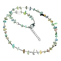Natural Ethiopian Rough Opal Beaded Necklace 925 Silver Gemstone Jewelry Raw Opal Beads