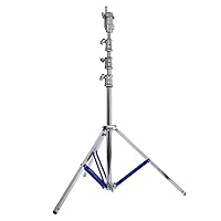 Flashpoint 13.3' High Cine Stand Pro with Leveling Leg and Combo Head, Silver
