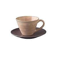 Koyo Pottery 21620 Cup Saucer, Bowl, Japanese Tableware, Fashionable, Antique Beige, C/S, 6.8 fl oz (190 cc), Made in Japan