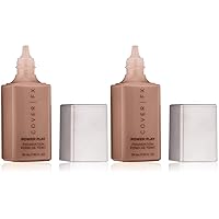 Cover FX Power Play Foundation: Full Coverage, Waterproof, Sweat-proof and Transfer-Proof Liquid Foundation For All Skin Types N120, 1.18 fl. oz. (Pack of 2)