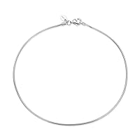Adabele 1pc Authentic Sterling Silver 1mm 1.5mm 2mm Snake Chain Bracelet 7 7.5 8 Inch Tarnish Resistant Hypoallergenic Women Jewelry Made in Italy Nickel Free