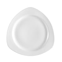 CAC China CPT-120 22-Ounce Porcelain Round in Triangle Pasta Bowl, 12-Inch, Super White, Box of 12