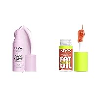 NYX PROFESSIONAL MAKEUP Marshmellow Smoothing Primer, Vegan Face Primer, 10-In-1 Skin Benefits & Fat Oil Lip Drip, Moisturizing, Shiny and Vegan Tinted Lip Gloss - Follow Back