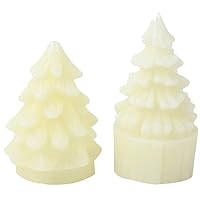 LED Candles 1 Set 2 Pcs Christmas Candles Christmas Tree Light Lighted Christmas Decorations Led Xmas Table Christmas Table Lamp 3D Night Lamp Paraffin European and American Gift