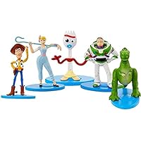 Toy Story 4 - Set of 5 character Cake Toppers, Party Supplies, Children's Birthday Cake Decoration bundle