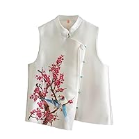 Women Waistcoat Silk Embroidered Vest 89