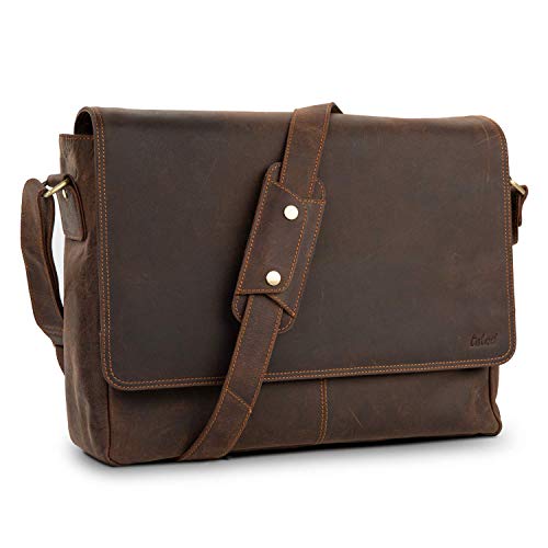 Buy Urbanity Unisex Tan Genuine Leather Laptop Bag l Bags for Boys & Girls  l Leather bag l Branded Bag l Popular bag l hand bag l Premium bag l Online  at