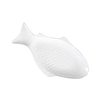 DOITOOL Fish Plate Fish Plate Ceramic Serving Platter Dish Fish Shape Textured Serving Dish Porcelain Serving Platter Food Tray Party Platter for Fish Sushi Fruit or Cheese (13.2