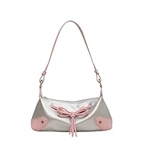 Chic Y2K Handbag for Women, Aesthetic Harajuku Pink Stuff Shoulder Bag Top Handle Handbags Ladies Purses Daily Use