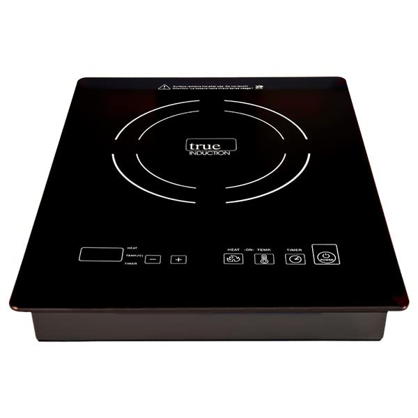 True Induction TI-1B Single Burner Counter Inset Energy Efficient Induction Cooktop, Black