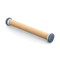Joseph Joseph PrecisionPin Baking Adjustable Rolling Pin - Consistent and Even Dough Thickness for Perfect Baking Results, Sky, 16.54