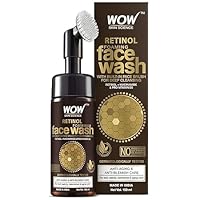 W.OW Retinol Foaming Face Wash For Fine Lines, Age Spots & Blemishes - With Built-In Brush - 150 ml
