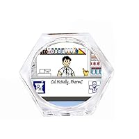 Personalized Drink Coaster Gift: Pharmacist Male - Pharmacy tech, Drug Store