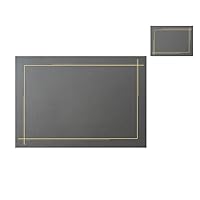 CHCDP 4 Pcs Leather Table Mat Placemat Heat Insulation Pad Decorative Mat for Home Restaurant Coffee Shop (Color : C, Size : 43 * 30cm)