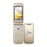 docomo F-01G Gold Easy Phone Basic 4 Fujitsu Docomo White Rom Mobile Phone