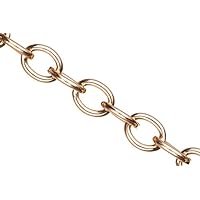 Aluminum Chain, Gold-Finished, Oval Links, 3mm Wire 19X14mm Sold Per 5Ft