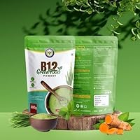 KC Vitamin B12 Green Food Powder for Men & Women (Pack of 1), Plant Based Vitamin B12 Supplement Helps in Leg Pain, Numbness, Constipation, Memory Loss and Weakness 200Gm