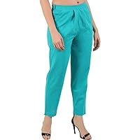Jessica-Stuff Regular Fit Women Sky Blue Cotton Blend Trousers (26157)
