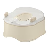Richell Toy Sapo Potty, Beige, Antibacterial Treatment, Potty: 1 year old and up, Auxiliary toilet seat (with grip): 1 year old 6 months - 4 years old, auxiliary toilet seat (without grip): 2 - 4