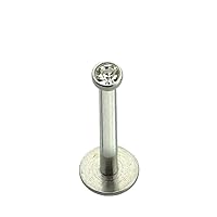 Press Fit Threadless Push-in 316L Surgical Steel Labret With Soft Enamel Back For Comfort (Sold Per Piece)