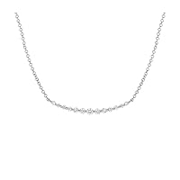 Graduated Diamond Bar Necklace in 14K Gold