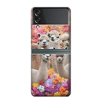 R3916 Alpaca Family Baby Alpaca Case Cover for Samsung Galaxy Z Flip 3 5G