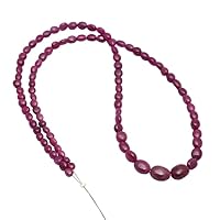 Natura Red Ruby Gemstone 3x4mm-8x10mm Smooth Oval Beads | 20inch 100 Strand CHIK-STRD-88554