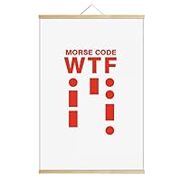 How Expression Morse Code Points Lines Scroll Hanging Painting Decorative Picture