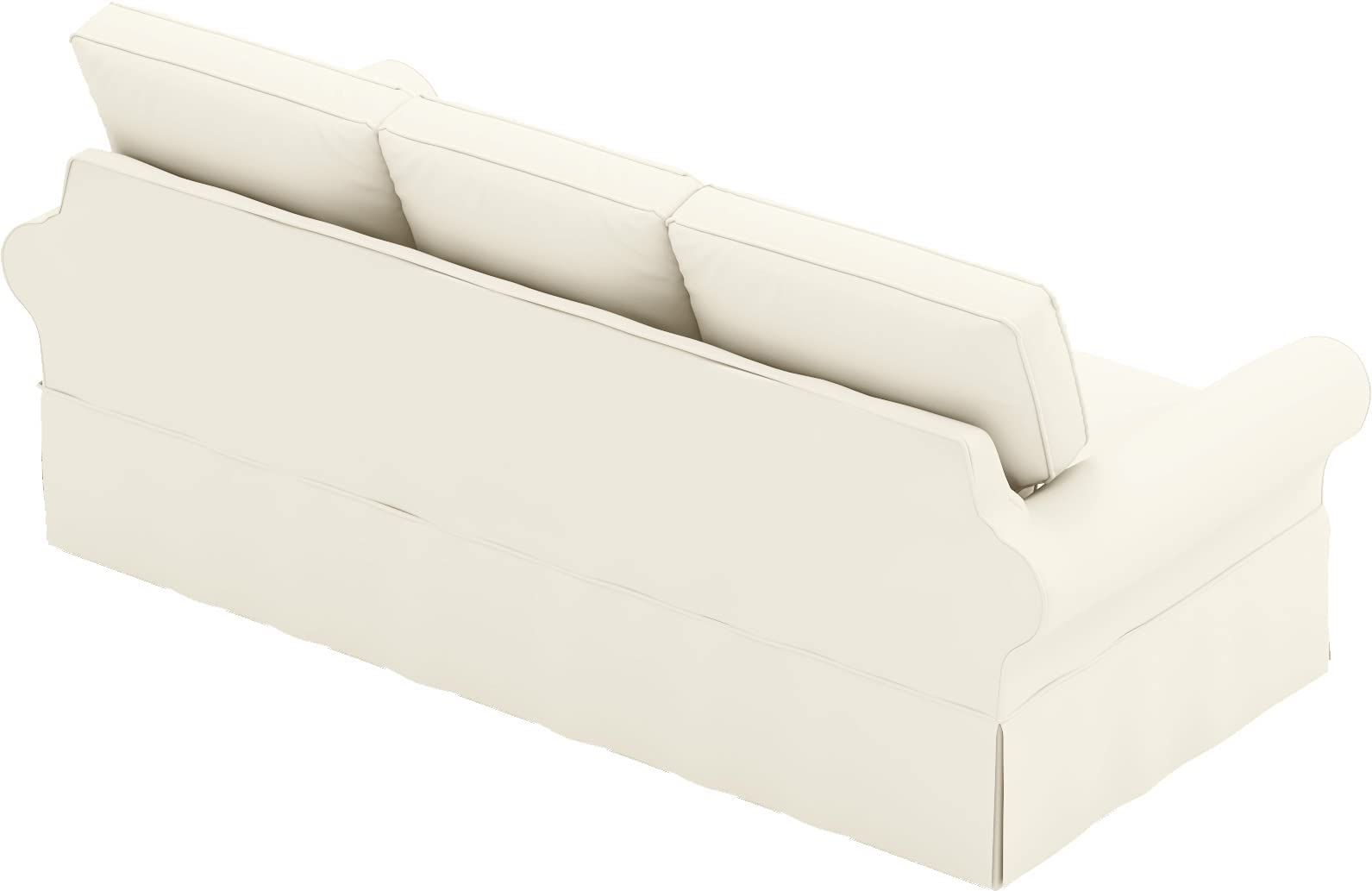 The Sofa Cover is 3 Seat Sofa Slipcover Replacement. It Fits Pottery Barn PB Basic Three Seat Sofa (Cotton Yellow)
