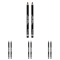 Rimmel Soft Kohl Kajal Eye Liner Pencil Redesign Jet Black, 2 Count (Pack of 4)