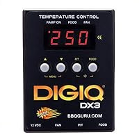 DigiQ DX3 BBQ Temperature Controller and Digital Meat Thermometer for Big Green Egg, Kamado Joe, Weber, and Ceramic Grills