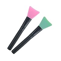 Brush 2 pieces of 2 pieces of flexible silicone Facial Facial Mask Splicator DIY BRICOLAJE Brush Beauty Earth Soft Applicator for mud, clay, mixed coal (random color)