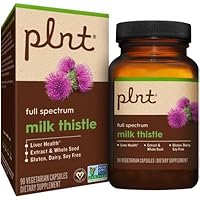 plnt Milk Thistle for Liver Health - Full Spectrum Extract & Whole Seed (90 Capsules)