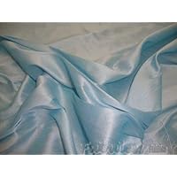 Baby Blue Shantung Dupioni Faux Silk Fabric Per Yard