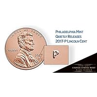 2017 P Lincoln Cent 2017 P Lincoln Cent Shield With P Mint Mark Rare Cent Brilliant Uncirculated BU