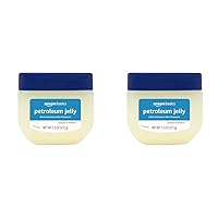 Amazon Basics Petroleum Jelly White Petrolatum Skin Protectant, Unscented, 7.5 Ounce, Pack of 2